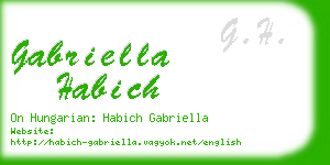 gabriella habich business card